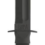 Ka-Bar 1256 Fighting/Utility  5.25" Fixed Clip Point Plain Black 1095 Cro-Van Blade, Black Kraton G Handle, Includes Sheath