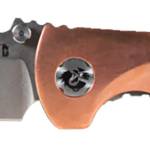 Southern Grind SG06030014 Spider Monkey  3.25" Folding Drop Point Plain Satin S35VN SS Blade, Titanium/Copper Handle, Includes Pocket Clip