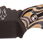 Southern Grind SG0507020601 Jackal  4.75" Fixed Drop Point Plain Black PVD 8670 Steel Blade, 4.50" Black/Tan G10 3D Milled Handle, Includes Sheath