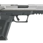 Ruger 16408 Ruger-5.7  Exclusive Finish 5.7x28mm 20+1 4.94" Black Nitride Steel Barrel, Savage Cerakote Serrated Steel Slide, Black Polymer Frame w/Picatinny Rail, Black Polymer Grip, Right Hand