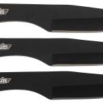 Uzi Accessories UZKTRW004 Throwing Knives IV Three, 8.25" Plain Black Stainless Steel