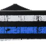 Templar Knife MBTB231 Gen II Back The Blue Slim 3.43" OTF Tanto Plain Black Oxide Stonewashed 440C SS Blade, 5.05" 4.31" Black & White w/Blue Line Aluminum Handle, Glass Breaker