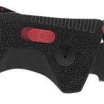 S.O.G SOG11120241 Trident AT 3.70" Folding Clip Point Part Serrated Black TiNi Cryo D2 Steel Blade/Black w/Red Accents GRN Handle Features Line Cutter/Glass Breaker