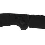 S.O.G SOG15380157 SOG-TAC Auto 3.43" Folding Plain Black TiNi Cryo D2 Steel Blade Black Micro-Textured Anodized Aluminum Handle Includes Pocket Clip
