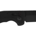 S.O.G SOG-15-38-10 SOG-TAC Auto Compact 2.94" Folding Tanto Part Serrated Black TiNi Cryo D2 Steel Blade Black Micro-Textured Anodized Aluminum Handle Includes Pocket Clip