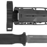 S.O.G SOG17610157 Pentagon FX 4.77" Fixed Spear Point Plain Black Titanium Nitride Cryo CPM S35VN Blade/G10 Blackout Handle