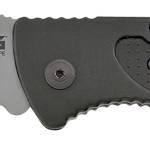 S.O.G SOG-FF24-CP Escape 3.40" Folding Clip Point Part Serrated Bead Blasted 9Cr18MoV SS Blade Black Anodized Aluminum Handle Includes Belt Clip