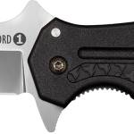 Cold Steel CS20MWCB Crawford 1 3.50" Folding Clip Point Plain 4034 SS Blade Black w/Traction Inlays GRN Handle Includes Pocket Clip