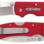 Cold Steel CS23JK Double Safe Slock Master 3.50" Folding Drop Point Plain 8Cr13MoV SS Blade/Red Textured GFN Handle Includes Pocket Clip