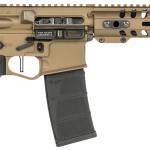 Patriot Ordnance Factory 01797 Renegade + Direct Impingement 300 Blackout 30+1 10.50" Black Nitride Aluminum Barrel, 9" M-LOK Handguards, Burnt Bronze Aluminum Buffer Tube, Black Polymer Grips
