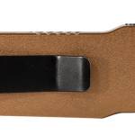 Templar Knife MAAB321 Premium LW  Slim 8.09" OTF Drop Point Plain Black Oxide Stonewashed Powdered D2 Steel Blade, 4.93" Bronze Anodized Aluminum Handle