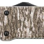 Templar Knife LZMOB321 Premium Weighted  Large 3.55" OTF Drop Point Plain Black Oxide Stonewashed D2 Steel Blade, 5.25" Mossy Oak Bottomland Aluminum Zinc Alloy Handle