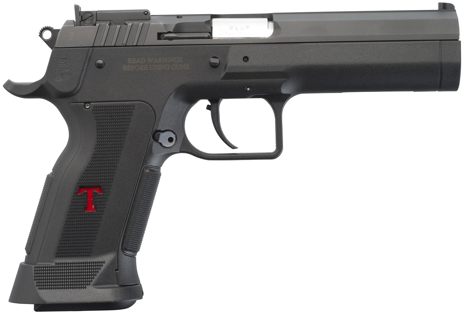 Tanfoglio IFG TFLIMPROP10 Limited Custom P 10mm Auto 14+1 4.76" Black Polygonal Rifled Barrel, Black Steel Slide, Black Polymer Frame,  Black Polymer Grips, Ambidextrous