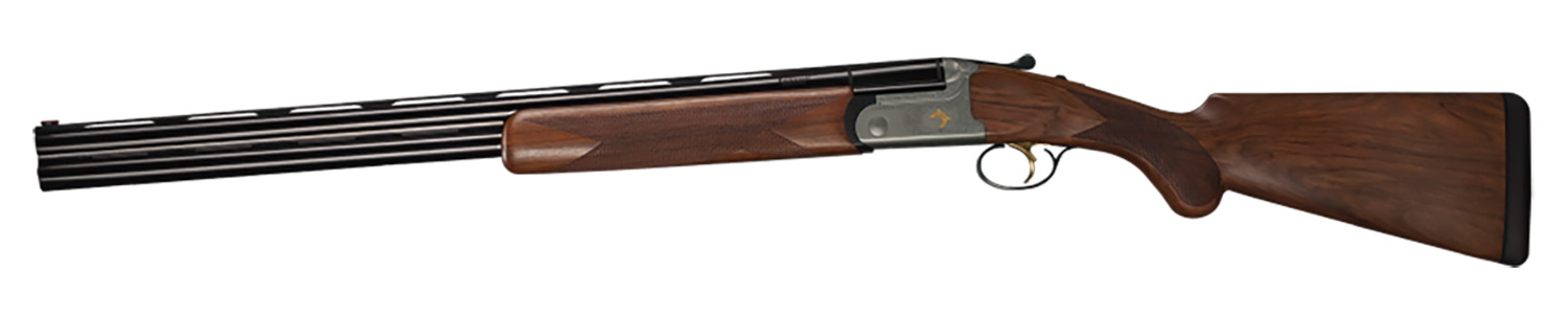 Bettinsoli USA BOSL122822 Omega S Lite 12 Gauge Break Open 3" 2rd 28" Blued 28" Vent Rib Barrel Stainless Engraved Stainless Receiver Walnut Wood Fixed Stock Ambidextrous Hand
