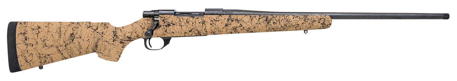 Howa HHS43334 M1500 HS Precision 300 Win Mag 3+1 24" Blued Threaded Barrel/Rec, Tan with Black Webbed HS Precision Stock