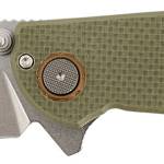 CRKT 2471 Butte  3.36" Folding Plain Stonewashed D2 Steel Blade/OD Green G10 Handle Includes Pocket Clip