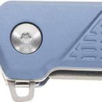 Schrade 1159320 Inert  EDC 3.25" Folding Wharncliffe Part Serrated Satin AUS-10A SS Blade, 4.25" Blue Aluminum Handle