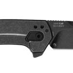 Kershaw Radar 2.90" Folding Drop Point Plain Black Oxide Blackwash 8Cr13MoV SS Blade & Stainless Steel Handle Includes Pocket Clip