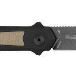 Kershaw Launch 15 Full Size 3.50" Folding Spear Point Plain Black Oxide Blackwash CPM MagnaCut Steel Blade/Black Anodized w/Tan Canvas Aluminum w/Micarta Inserts Handle Includes Pocket Clip
