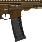 CMMG 94A6867MB Dissent MK4 9mm Luger 33+1 6.50", Midnight Bronze Rec, Picatinny Brace Adapter, 5.50" M-LOK Handguard, Left Side Charging Handle, Zeroed Linear Comp, Zeroed Drop-In Single Stage Trigger