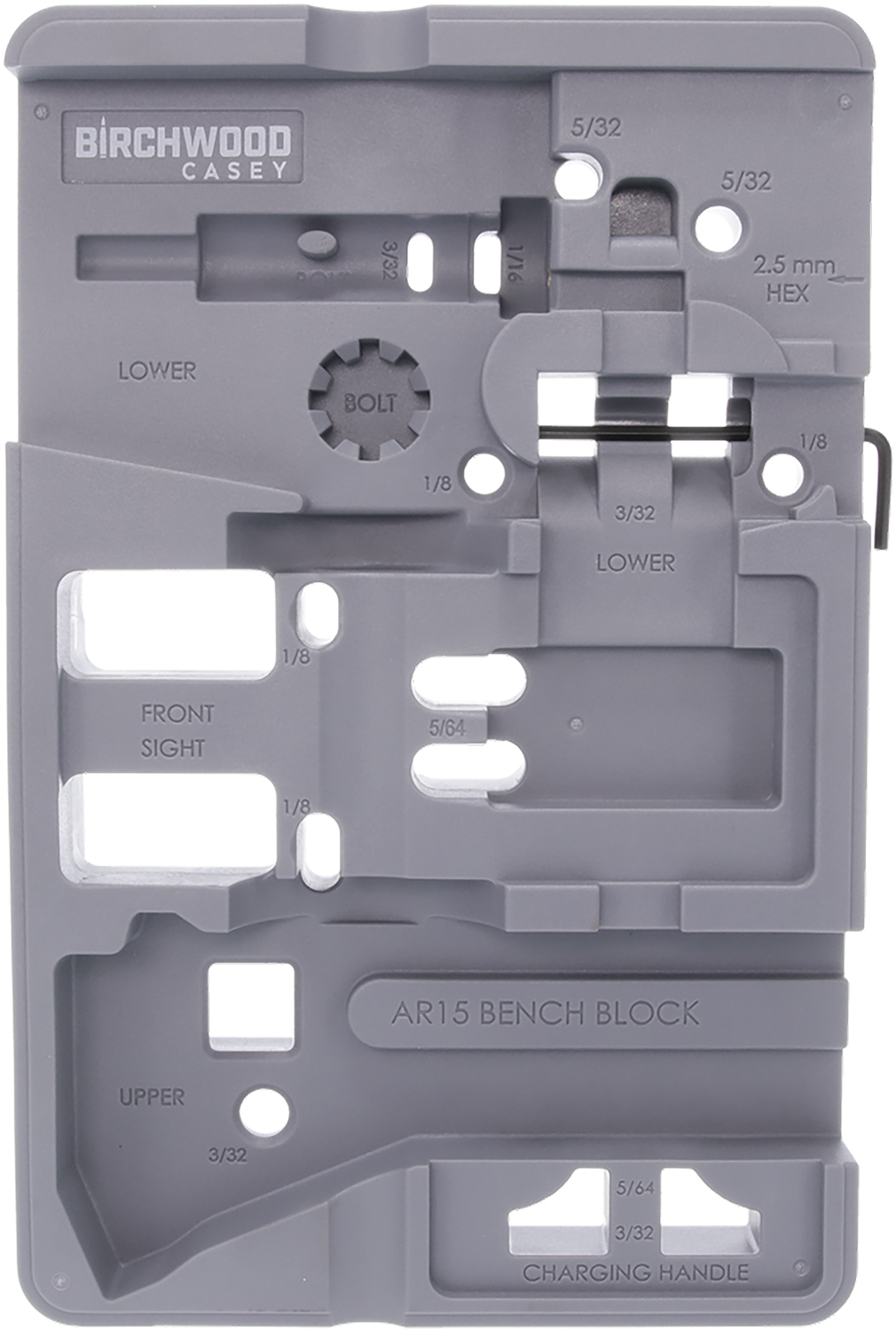 Birchwood Casey ARBENCH-BLOCK Bench Block  Gray AR-15
