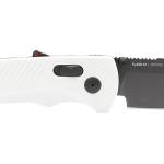 S.O.G SOG11181041 Flash AT 3.45" Folding Straight Back Plain TiNi Cryo D2 Steel Blade, Concrete Gray Textured GRN Handle
