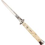 Steel River Knives CIMOPD Spartan 6" Italian Dagger Polished Blade 7" Mother of Pearl Synthetic Handle Side Open