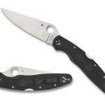 Spyderco C07PBK4 Police 4 Lightweight 4.39" Folding Plain Satin VG-10 SS Blade/Black Textured FRN Handle Includes Pocket Clip