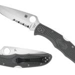 Spyderco C10PSFG Endura 4 Lightweight 3.75" Folding Part Serrated Satin VG-10 SS Blade/Foliage Green Bi-Directional Texturing FRN Handle Includes Pocket Clip