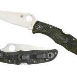 Spyderco C10ZFPGR Endura 4 Lightweight 3.80" Folding Plain Satin VG-10 SS Blade/Zome Green Bi-Directional Texturing FRN Handle Includes Pocket Clip