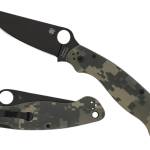 Spyderco C36GPCMOBK2 Military 2 4" Folding Plain Black DLC CPM S30V SS Blade/ Digital Camo G10 Handle Includes Pocket Clip