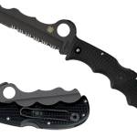 Spyderco C79PSBBK Assist Lightweight 3.69" Folding Part Serrated Black DLC VG-10 SS Blade/Black Textured FRN Handle Includes Glass Breaker/Pocket Clip