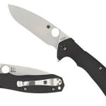 Spyderco C234CFP Amalgam  3.80" Folding Drop Point Plain Satin CPM S30V SS Blade/Black Textured Carbon Fiber/G10 Handle Includes Pocket Clip