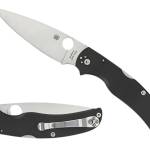 Spyderco C244GP Native Chief Lightweight 4.02" Folding Plain Stonewashed CTS BD1N SS Blade/Black Textured FRN Handle Includes Pocket Clip
