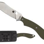 Spyderco FB50GPOD Stok  2.95" Fixed Drop Point Plain Stonewashed 8Cr13MoV SS Blade/Olive Drab Textured G10 Handle Includes Sheath w/G-Clip