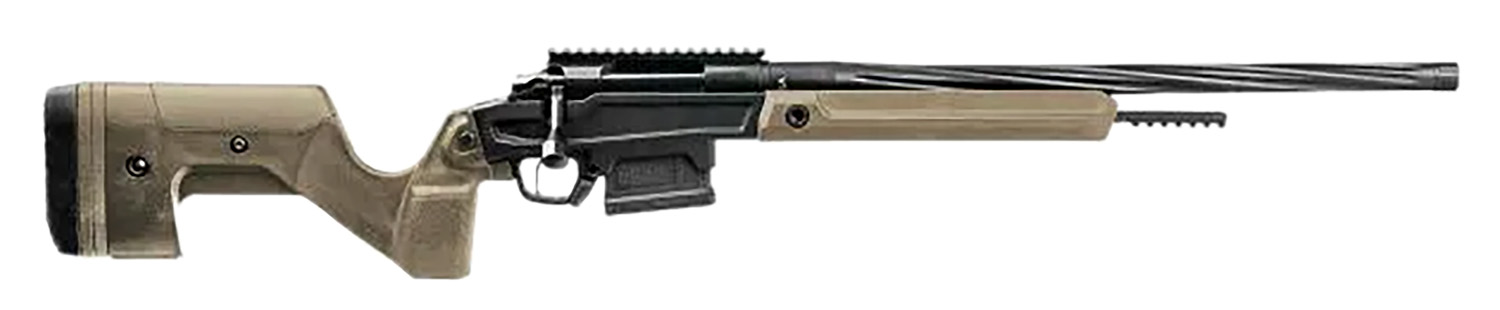 Stag Arms SABR01040002 Pursuit  6.5 Creedmoor 5+1 20" Threaded/Fluted Sporter, Black Cerakote Barrel/Rec, Tan OEM Hybrid Hunter Stock, TriggerTech Trigger, 20 MOA Scope Mount