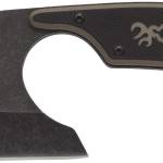 Browning 3220322 Cutoff Camp 2.50" Fixed Cleaver Plain Black Black Oxide Stonewashed 9Cr14MoV SS Blade, Black/Tan G10 Handle