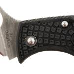Spyderco MBKWSB Manbug  1.91" Folding Wharncliffe Serrated Non-Reflective Black TiCN VG-10 SS Blade, Black Textured FRN Handle