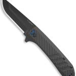 Outdoor Edge VX430A Razor VX4 EDC 3" Folding Drop Point Plain Black Oxide 420J2 SS Blade, Black Textured Carbon Fiber/G10 Handle