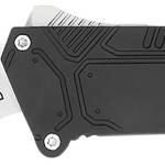 CobraTec Knives BLKSFDNS Special Forces  3.25" OTF Drop Point Plain Satin D2 Steel Blade, 4.75" Black Textured Anodized Aluminum Handle