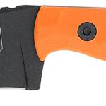 CobraTec Knives CTKPORG KingPin  EDC 4" Fixed Drop Point Plain Black Powder Coated D2 Steel Blade, 4" Blaze Orange Textured G10 Scales Handle