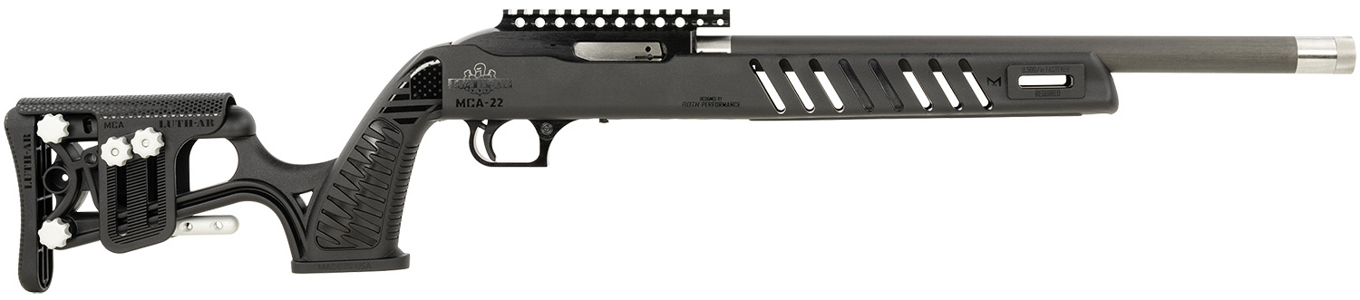 Magnum Research SSL22G Magnum Lite SwitchBolt 22 LR 10+1 16.50" Black Tensioned w/Threaded Muzzle Barrel, Black Receiver w/Picatinny Rail, Black Luth-AR MCA-22 Stock
