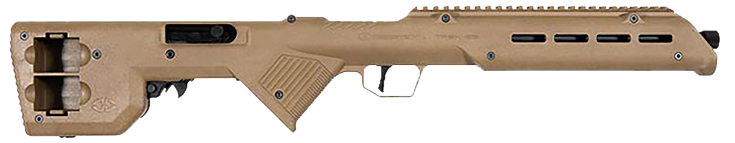 Desert Tech TRKRF2218FDE TREK-22  Flat Dark Earth Compact 22 LR 18" Free Floating Steel Barrel, Picatinny Rail Receiver, M-LOK Handguards, Fixed Polymer Stock, Suppressor Ready