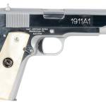 Iver Johnson Arms 1911A138CHRWP   38 Super 8+1 5" Stainless Steel Barrel, Bright Polish Chrome Serrated Stainless Steel Slide, Pearl Grips