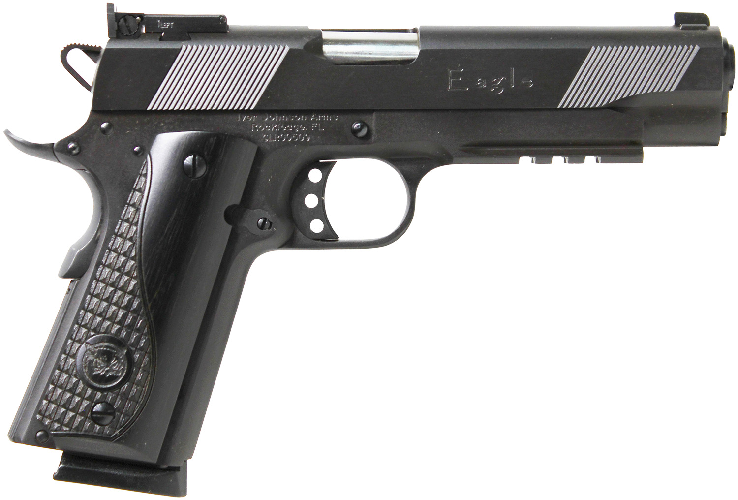 Iver Johnson Arms EAGLELR Eagle LR  Government Size 45 ACP 8+1 5" Matte Blued