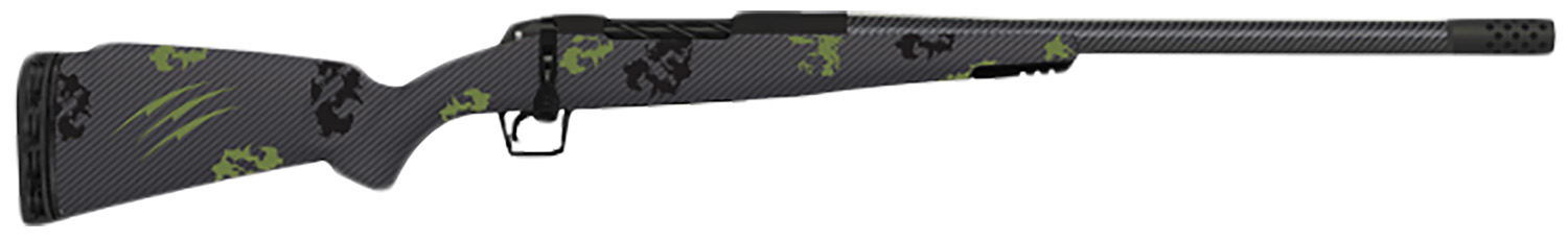 Fierce Firearms TROG7MMBC22BF CT Rogue  7mm BC 22" Black Cerakote C3 Carbon Fiber Threaded Barrel, Black Cerakote Drilled & Tapped Titanium Receiver, LR Negative Comb Forest Camo Carbon Fiber Stock