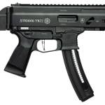 Grand Power 197892004817 TR22 Stribog 22 LR 25+1 10" Black Threaded Barrel, Black Hardcoat Anodize Receiver w/Picatinny Rail, Black SB Tactical Brace, Black Polymer Grip, Ambidextrous