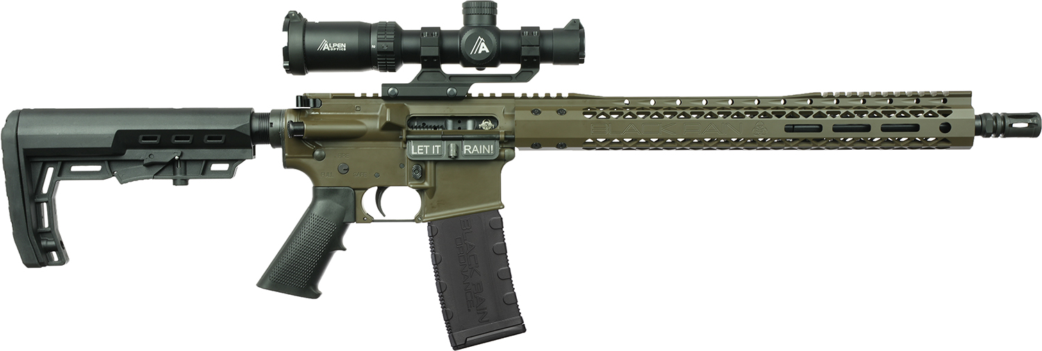 Black Rain Ordnance BROROTROPT01  w/Optic 223 Rem/5.56 NATO 16"