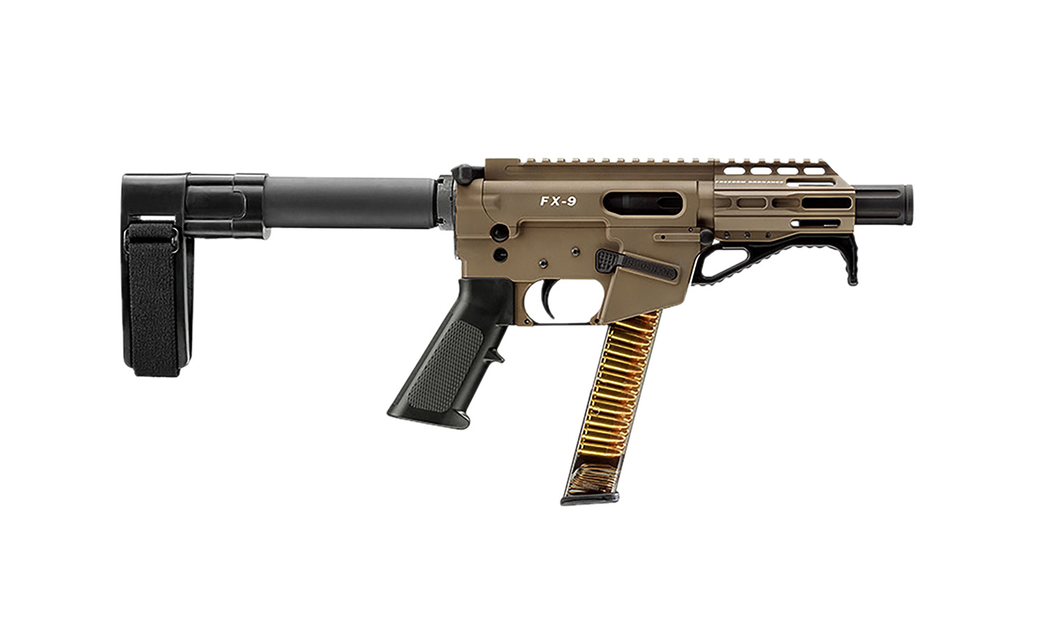 FREEDOM ORDNANCE FX9P4SBM-FDE FX9P  9mm Luger 4" Flat Dark Earth