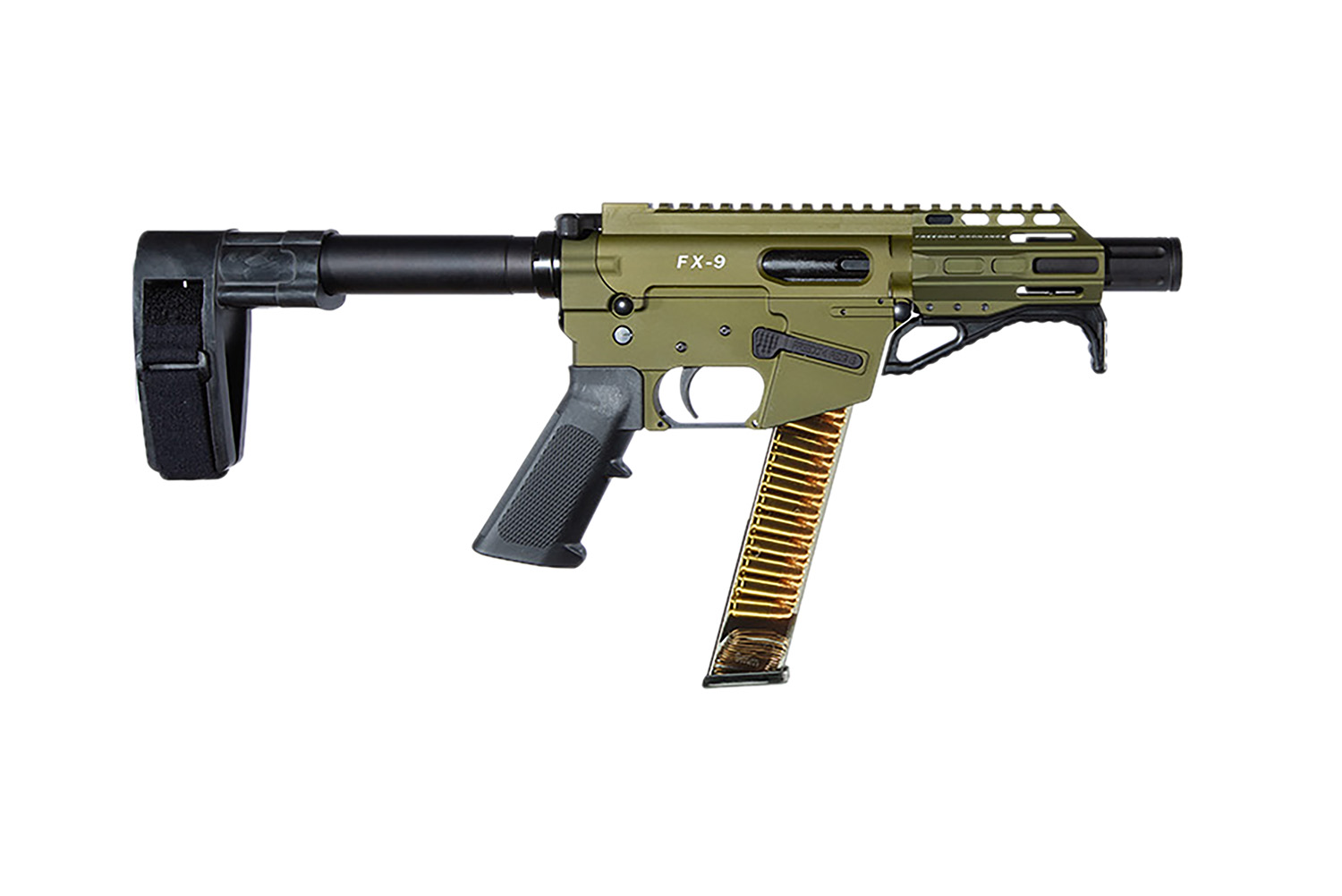 FREEDOM ORDNANCE FX9P4SBM-ODG FX9P  9mm Luger 4" OD Green